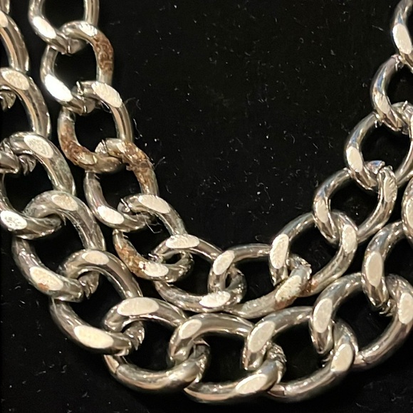 Silver Zirconia 2 Strand Necklace - Picture 17 of 17